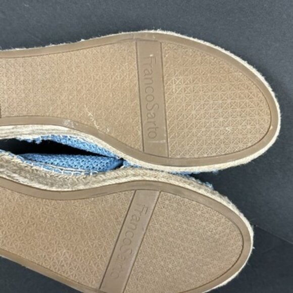 Franco Sarto Women's Size 10 Pamala Sandal‎ Wedge Platform Blue Tan Espadrille - Picture 12 of 12